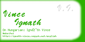 vince ignath business card